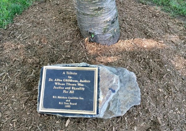 Sun Finally Shines On Alice Childress's New Home Alice Childress Memorial Plaque in its new home.